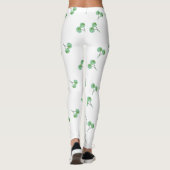 Green Cherry Pattern Leggings (Achterkant)