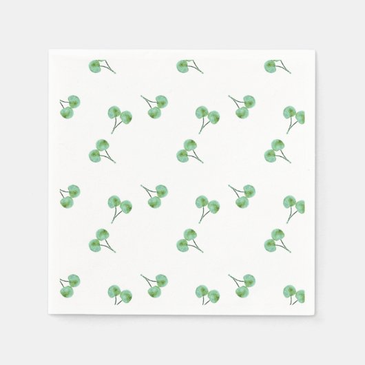 Green Cherry Pattern Servet (Voorkant)