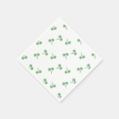 Green Cherry Pattern Servet (Hoek)