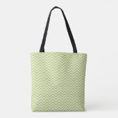 Green Chevron Aangepaste Canvas tas (Achterkant)