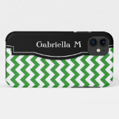 Green Chevron Black Frame iPhone 5 coque (Dos (Horizontal))