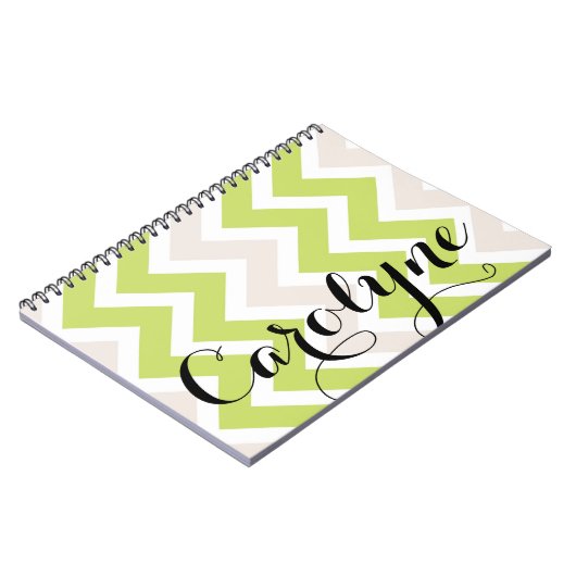 Green Chevron | Carnet personnalisé (Côté gauche)
