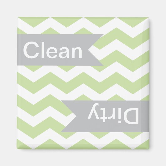Green Chevron Clean - Magnets de lave-vaisselle sa (Devant)
