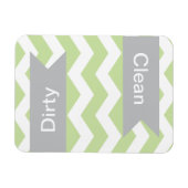 Green Chevron Clean - Magnets de lave-vaisselle sa (Horizontal)