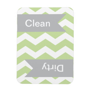 Green Chevron Clean - Magnets de lave-vaisselle sa