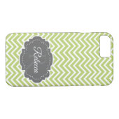 Green Chevron coque iphone personnalisé (Dos (Horizontal))