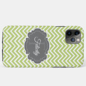 Green Chevron coque iphone personnalisé (Dos (Horizontal))