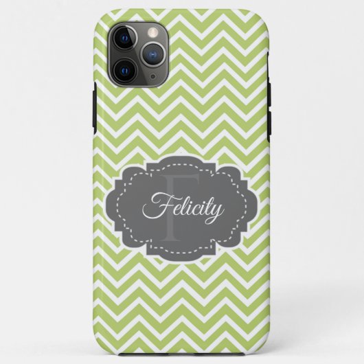 Green Chevron coque iphone personnalisé (Dos)