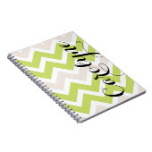 Green Chevron | Gepersonaliseerd Notitieboek (Rechterzijde)