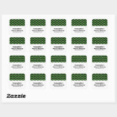 Green Chevron Glitter Sweet 16 Stickers (Vel)