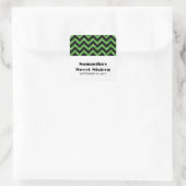 Green Chevron Glitter Sweet 16 Stickers (Tas)