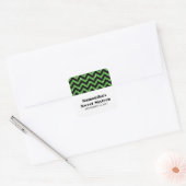Green Chevron Glitter Sweet 16 Stickers (Envelop)