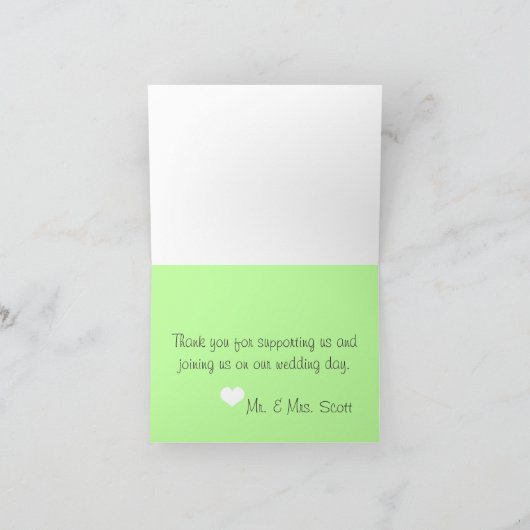 Green Chevron Merci Note (Intérieur)