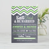 Green Chevron Rehearsal Uitnodiging (Staand voorkant)