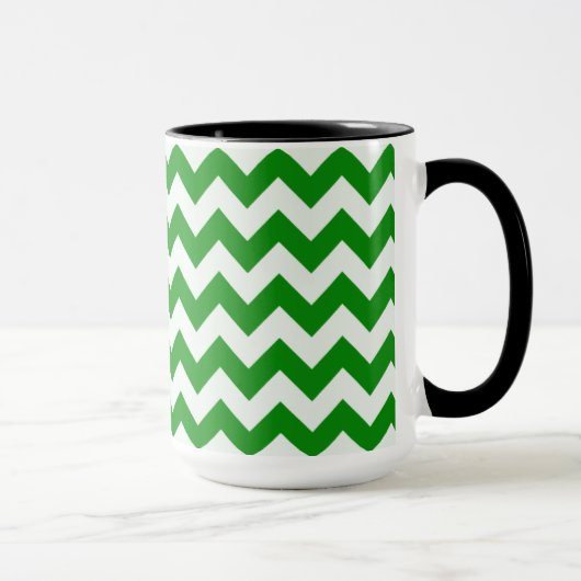 Green Chevron Stripes alkbord Mok (Rechts)