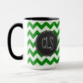 Green Chevron Stripes alkbord Mok (Links)