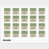 Green Chic Chevron Enregistrer les stickers Date (Feuille)