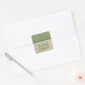 Green Chic Chevron Enregistrer les stickers Date (Enveloppe)