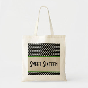 Green Chic Quatrefoil Sweet 16 Bag Tote Bag