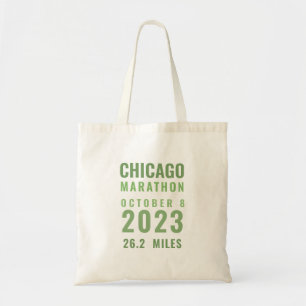 Green Chicago Marathon 2023 Sac fourre-tout texte 