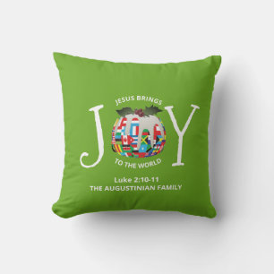 Green Christelijk JOTO THE WORLD Kerstmis Kussen