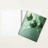 Green Christmas Ball Holiday Planner (Devant avec enveloppe)