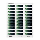 Green Christmas Ball Return Address Label (Full Sheet)