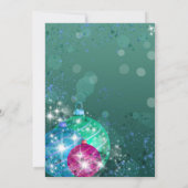 Green Christmas Baubles Corporate Party Invitation (Dos)