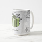 Green Christmas Cadeau de vacances Mug (Devant droit)