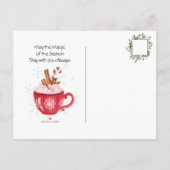 Green Christmas Family Photo carte postale de coll (Dos)