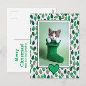 Green Christmas Lights Holiday Briefkaart (Voorkant / Achterkant)