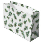 Green Christmas Pine Tree Groot Cadeauzakje (Achterkant Gekanteld)