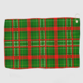 Green Christmas Tartan Plaid Pattern Design  Golfhanddoek (Horizontaal)