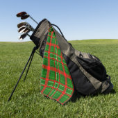 Green Christmas Tartan Plaid Pattern Design  Golfhanddoek (Groen)