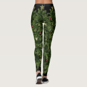 Green Christmas Tree Festive Leggings de vacances (Dos)