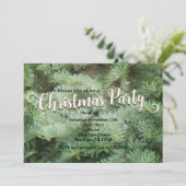 Green Christmas Tree Pine Fête Invitation (Debout devant)