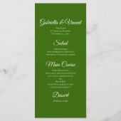 Green Christmas Tree Winter Wedding Menu (Dos)