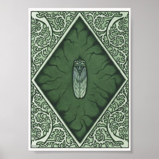 Green Cicada Poster (Voorkant)