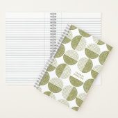 Green Circle Geometric Pattern Spiral Notitieboek (Binnen)