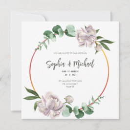 Green Circle Lijst Elegante trouwkaart Kaart