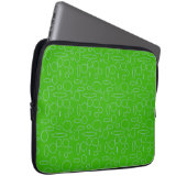 Green Circles Electronics Bag Laptop Sleeve (Voorkant Rechts)