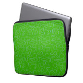 Green Circles Electronics Bag Laptop Sleeve (Voorkant Links)