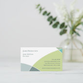 Green Circles Retro Visitekaartje (Staand voorkant)