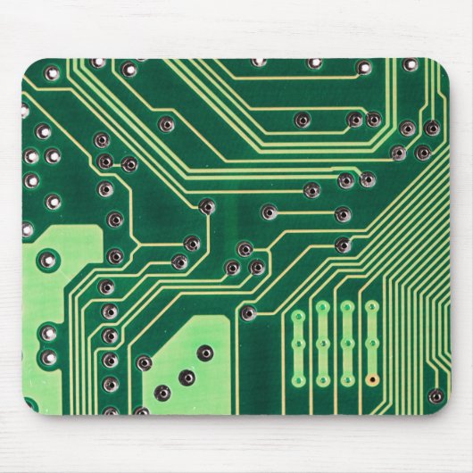 Green Circuit Board Patroon Muismat (Voorkant)