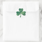 Green Circuit Board St Patrick Day Shamrock Ronde Sticker (Tas)