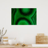 Green Circular Malachite Poster (Keuken)