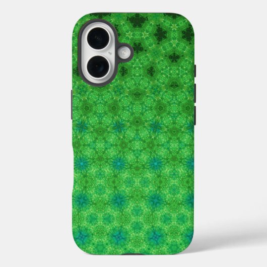 Green Circular Pattern Phone Case (Achterkant)