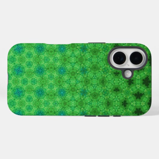 Green Circular Pattern Phone Case (Achterkant (horizontaal))