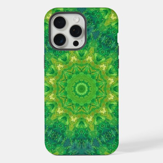 Green Circular Pattern Phone Case (Verso)