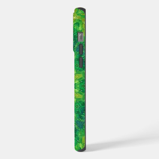 Green Circular Pattern Phone Case (Côté gauche)